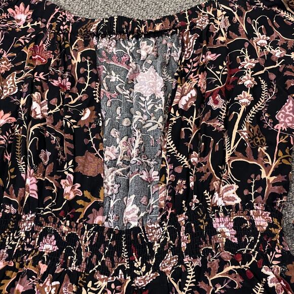 Free People Romper Jumpsuit Womens Medium M Floral Boho Paisley Hippie Y2K - Picture 5 of 8